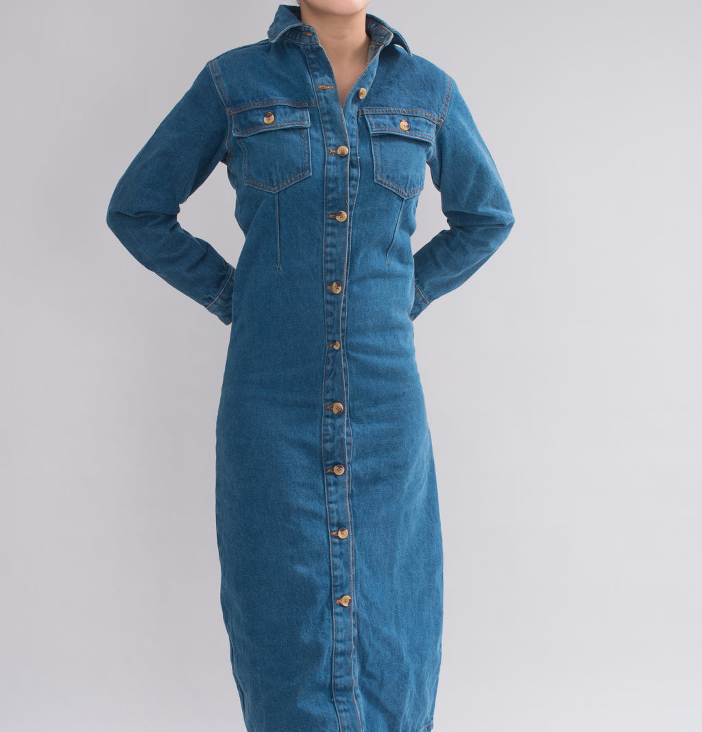 The Indigo Pillar Dress