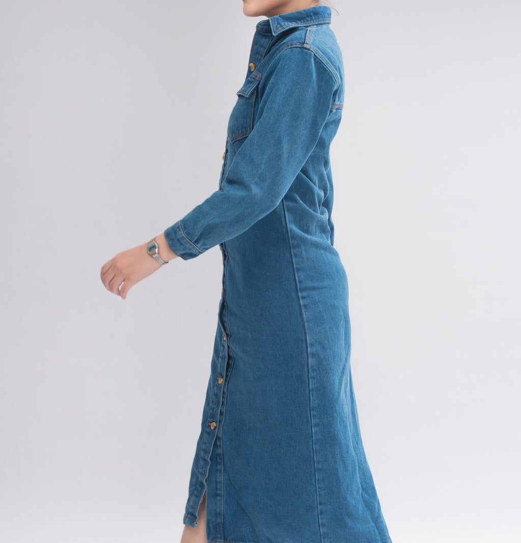 The Indigo Pillar Dress